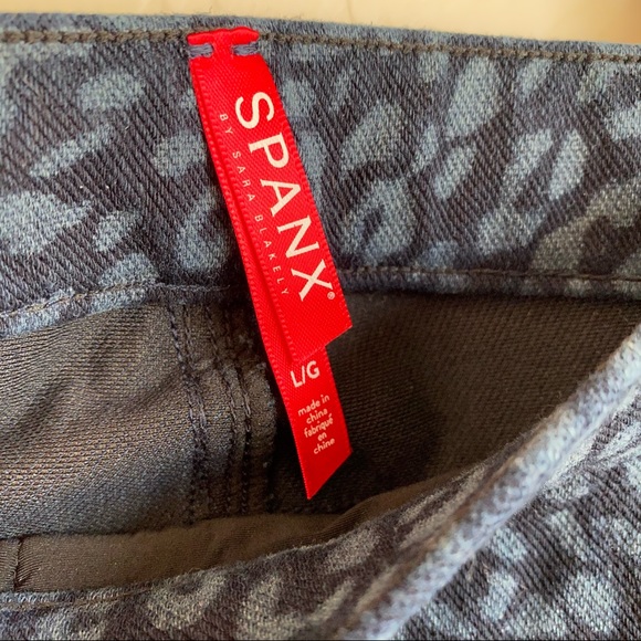 Spanx Jean ish Ankle Legging Leopard Print L - Picture 7 of 8
